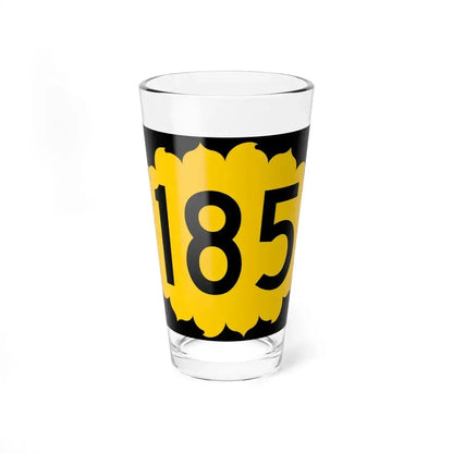 K-185 (Kansas) (Road Sign) Pint Glass 16oz 16oz - Go Mug Yourself
