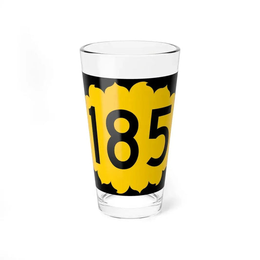 K-185 (Kansas) (Road Sign) Pint Glass 16oz 16oz - Go Mug Yourself