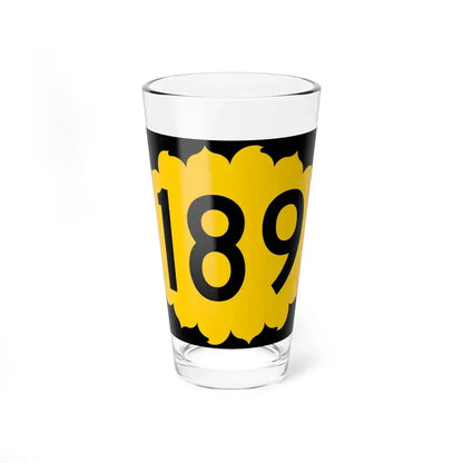 K-189 (Kansas) (Road Sign) Pint Glass 16oz 16oz - Go Mug Yourself
