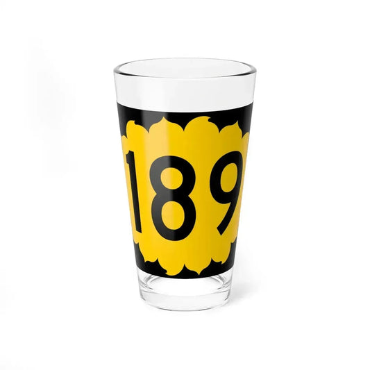 K-189 (Kansas) (Road Sign) Pint Glass 16oz 16oz - Go Mug Yourself
