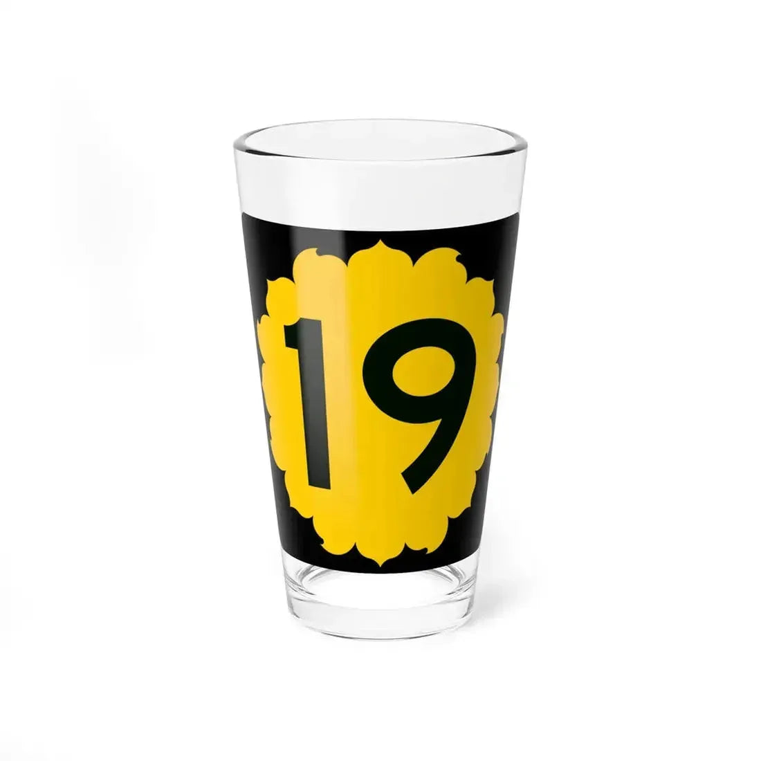 K-19 (Kansas) (Road Sign) Pint Glass 16oz 16oz - Go Mug Yourself