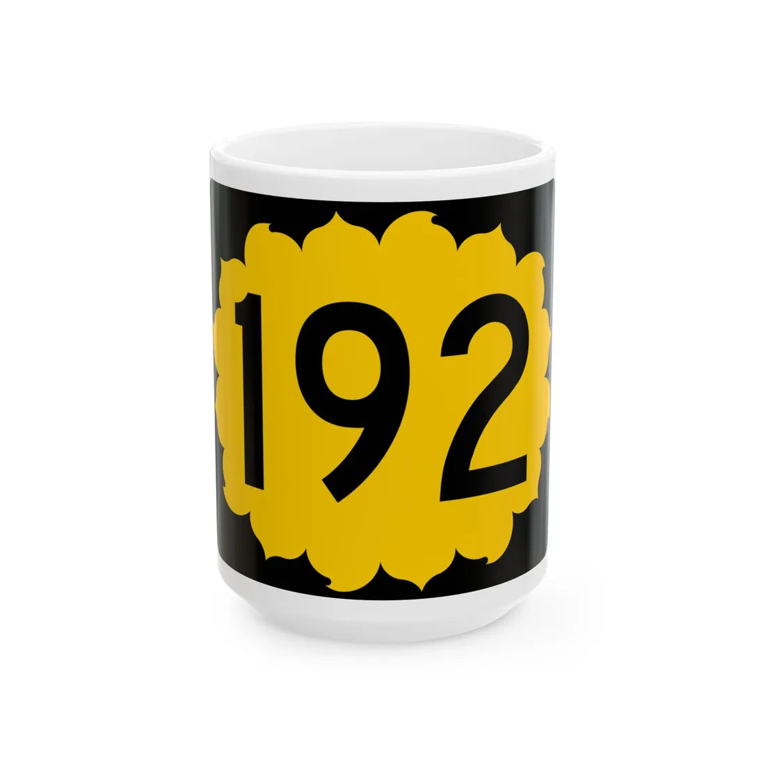 K-192 (Kansas) (Road Sign) White Coffee Mug 15oz - Go Mug Yourself