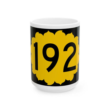 K-192 (Kansas) (Road Sign) White Coffee Mug 15oz - Go Mug Yourself