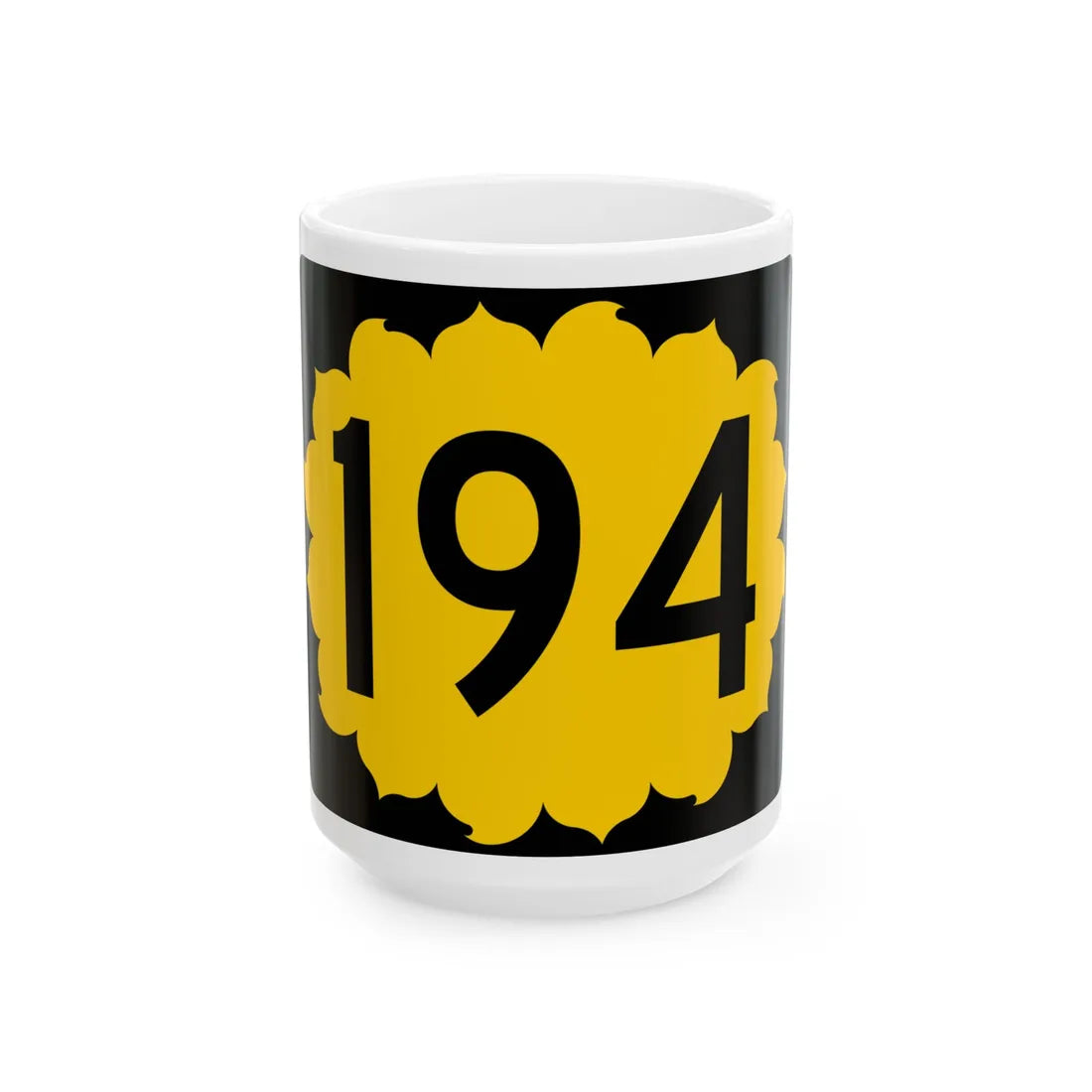 K-194 (Kansas) (Road Sign) White Coffee Mug 15oz - Go Mug Yourself