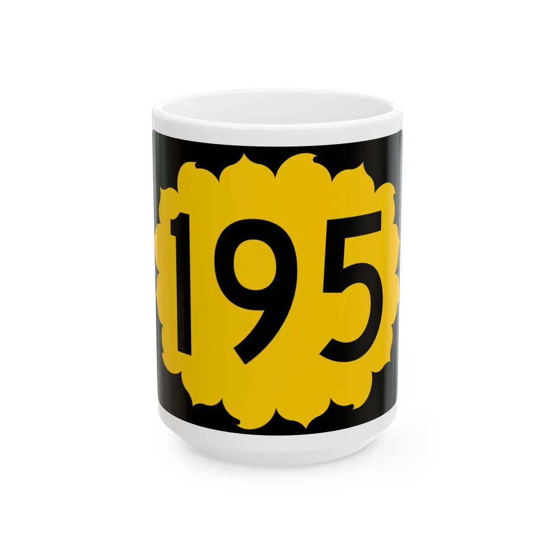 K-195 (Kansas) (Road Sign) White Coffee Mug 15oz - Go Mug Yourself