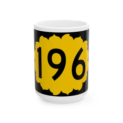 K-196 (Kansas) (Road Sign) White Coffee Mug 15oz - Go Mug Yourself