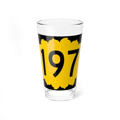 K-197 (Kansas) (Road Sign) Pint Glass 16oz 16oz - Go Mug Yourself