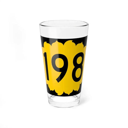 K-198 (Kansas) (Road Sign) Pint Glass 16oz 16oz - Go Mug Yourself