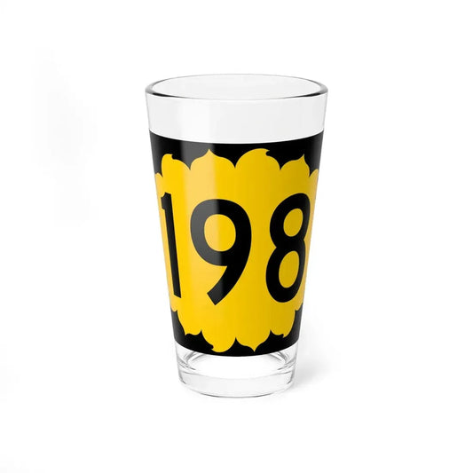 K-198 (Kansas) (Road Sign) Pint Glss 16oz 16oz - Go Mug Yourself
