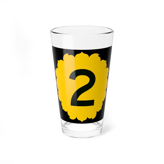K-2 (Kansas) (Road Sign) Pint Glss 16oz 16oz - Go Mug Yourself