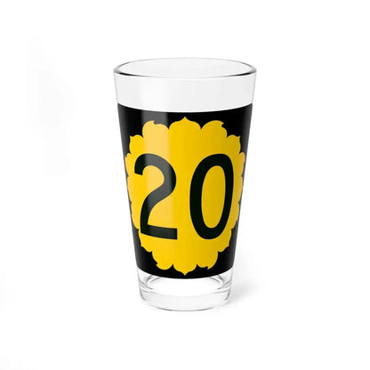 K-20 (Kansas) (Road Sign) Pint Glass 16oz 16oz - Go Mug Yourself
