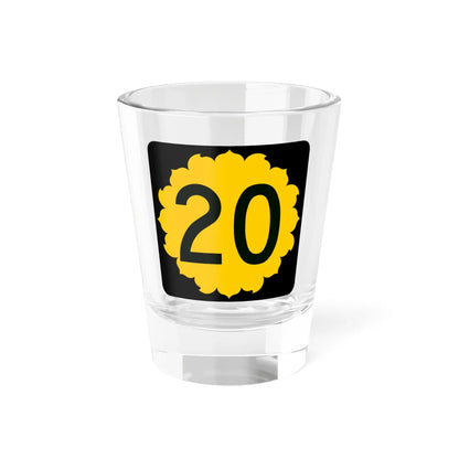 K-20 (Kansas) (Road Sign) Shot Glass 1.5oz 1.5oz - Go Mug Yourself