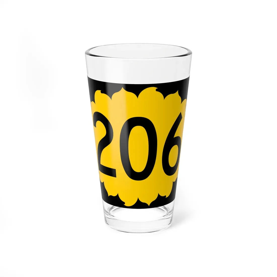 K-206 (Kansas) (Road Sign) Pint Glass 16oz 16oz - Go Mug Yourself