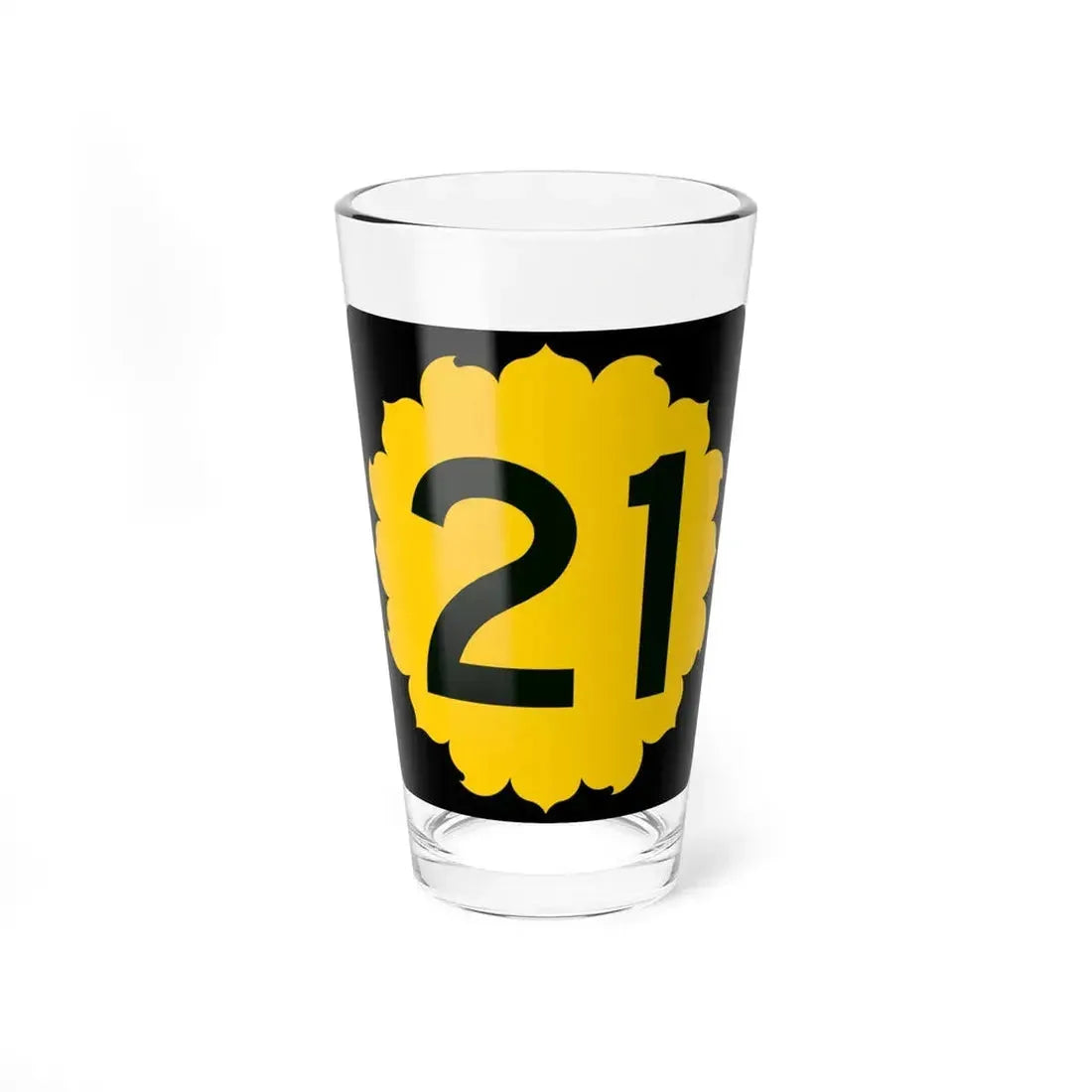 K-21 (Kansas) (Road Sign) Pint Glass 16oz 16oz - Go Mug Yourself