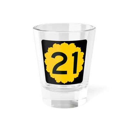K-21 (Kansas) (Road Sign) Shot Glass 1.5oz 1.5oz - Go Mug Yourself