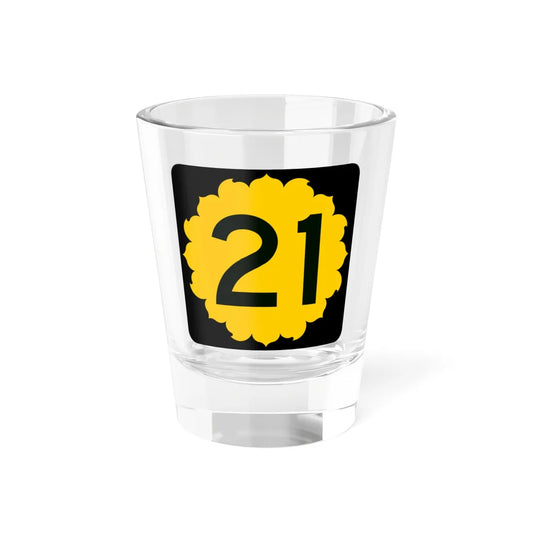 K-21 (Kansas) (Road Sign) Shot Glass 1.5oz 1.5oz - Go Mug Yourself