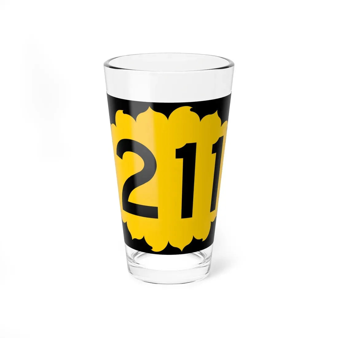 K-211 (Kansas) (Road Sign) Pint Glass 16oz 16oz - Go Mug Yourself