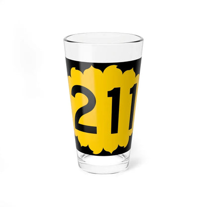 K-211 (Kansas) (Road Sign) Pint Glass 16oz 16oz - Go Mug Yourself