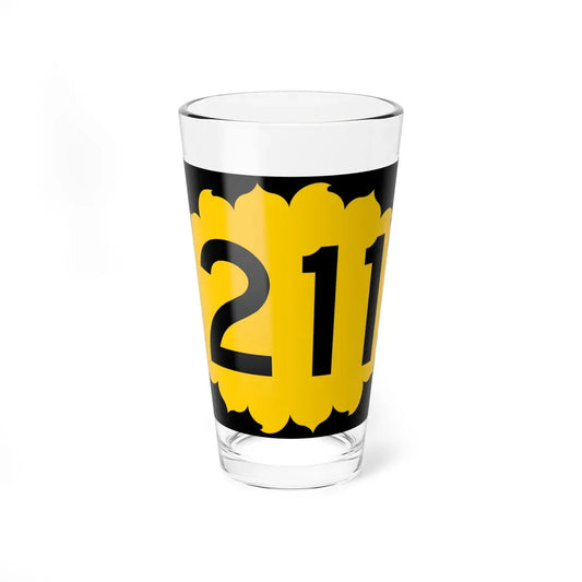 K-211 (Kansas) (Road Sign) Pint Glass 16oz 16oz - Go Mug Yourself