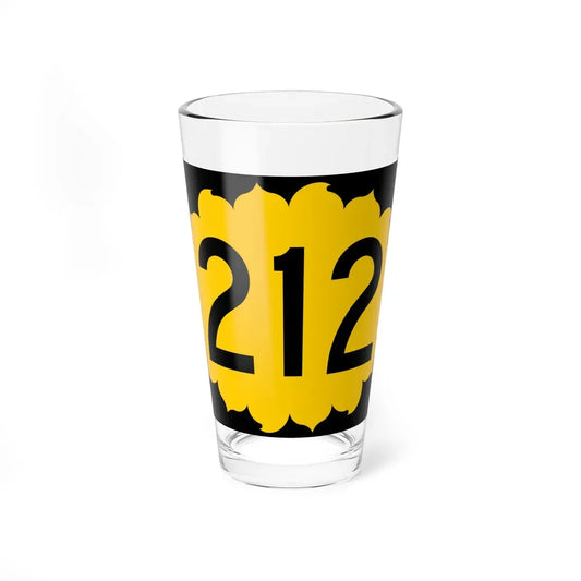 K-212 (Kansas) (Road Sign) Pint Glass 16oz 16oz - Go Mug Yourself
