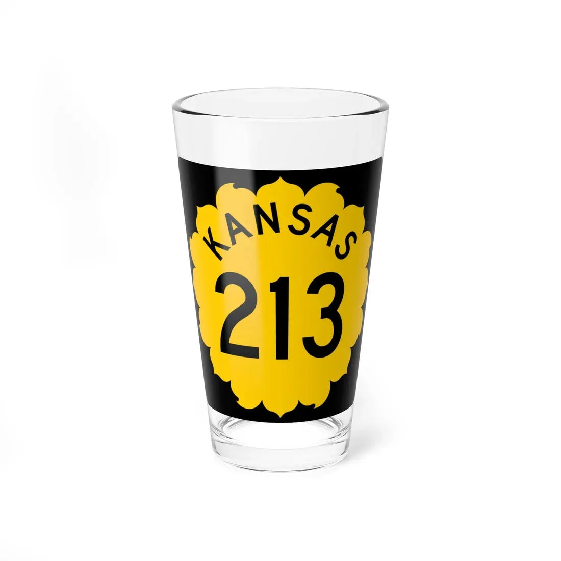 K-213 1962 (Kansas) (Road Sign) Pint Glass 16oz 16oz - Go Mug Yourself