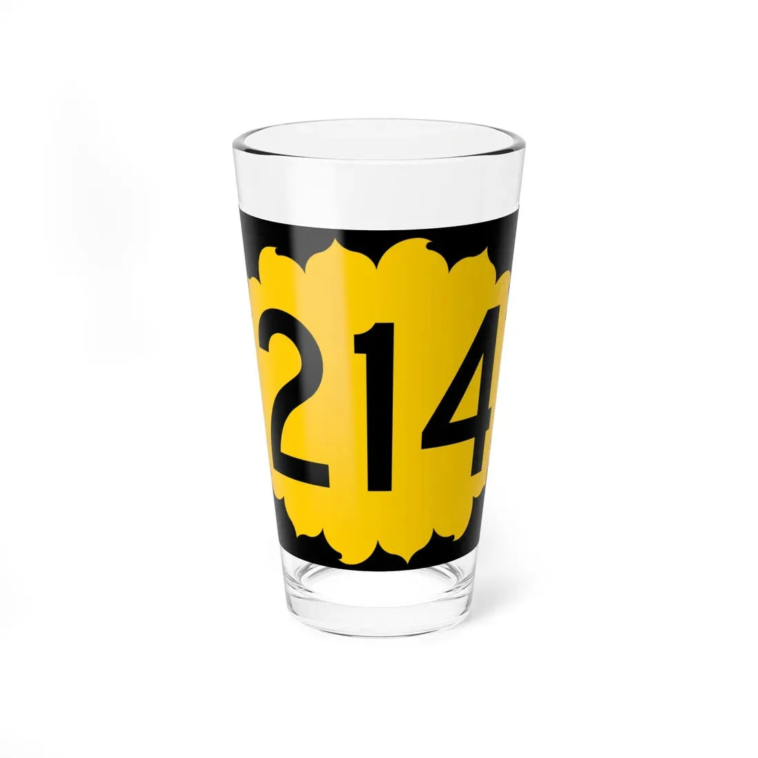 K-214 (Kansas) (Road Sign) Pint Glass 16oz 16oz - Go Mug Yourself