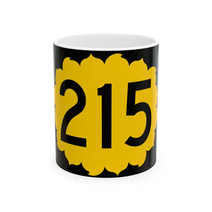 K-215 (Kansas) (Road Sign) White Coffee Mug 11oz - Go Mug Yourself
