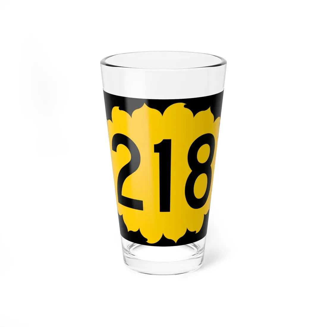 K-218 (Kansas) (Road Sign) Pint Glass 16oz 16oz - Go Mug Yourself