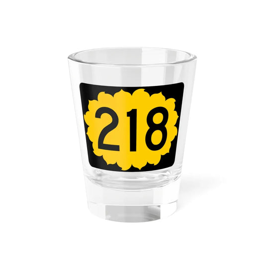 K-218 (Kansas) (Road Sign) Shot Glass 1.5oz 1.5oz - Go Mug Yourself