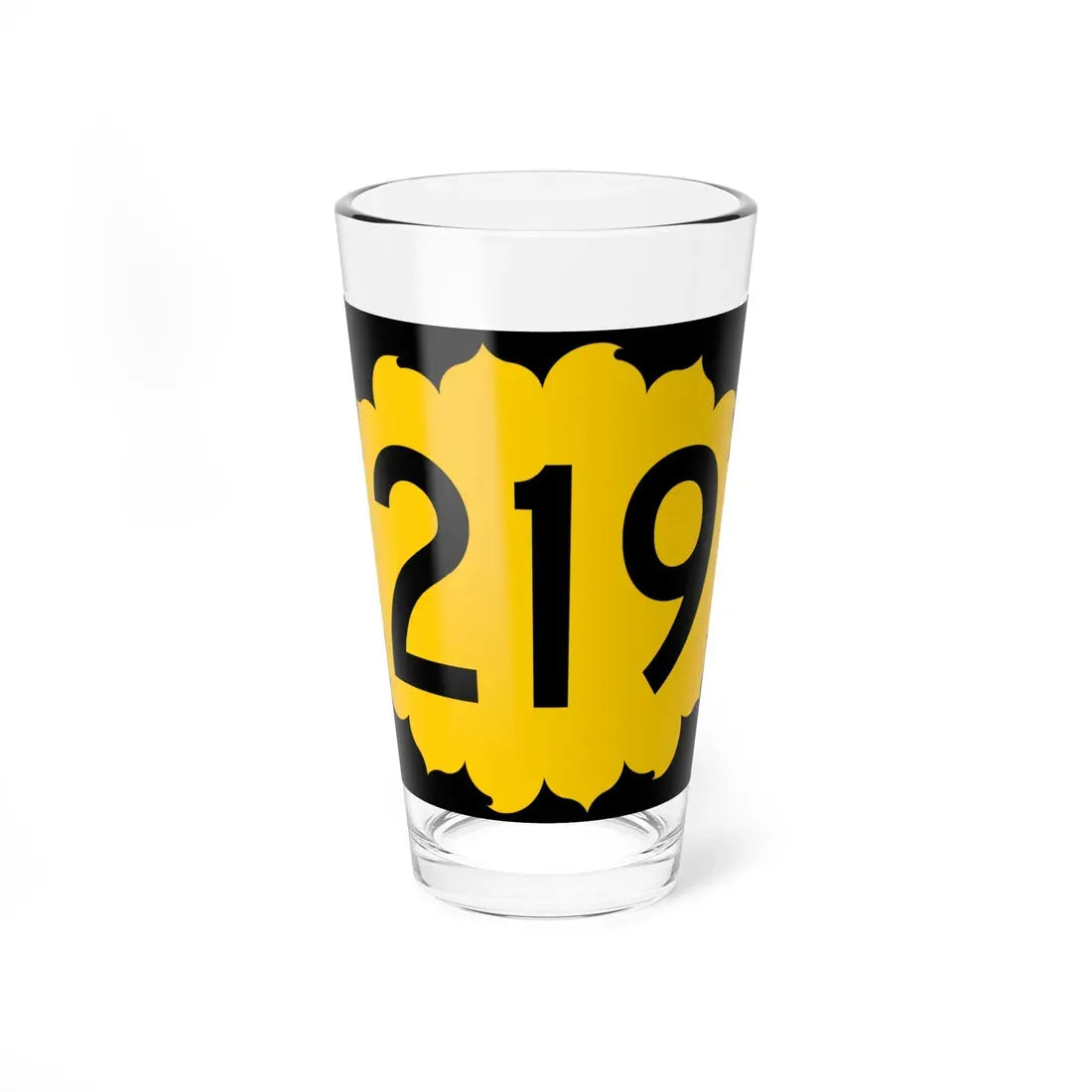 K-219 (Kansas) (Road Sign) Pint Glass 16oz 16oz - Go Mug Yourself
