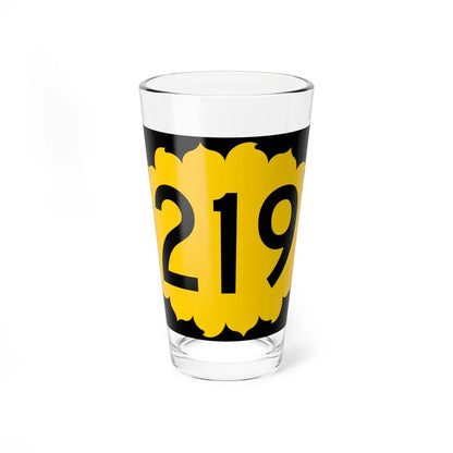 K-219 (Kansas) (Road Sign) Pint Glass 16oz 16oz - Go Mug Yourself