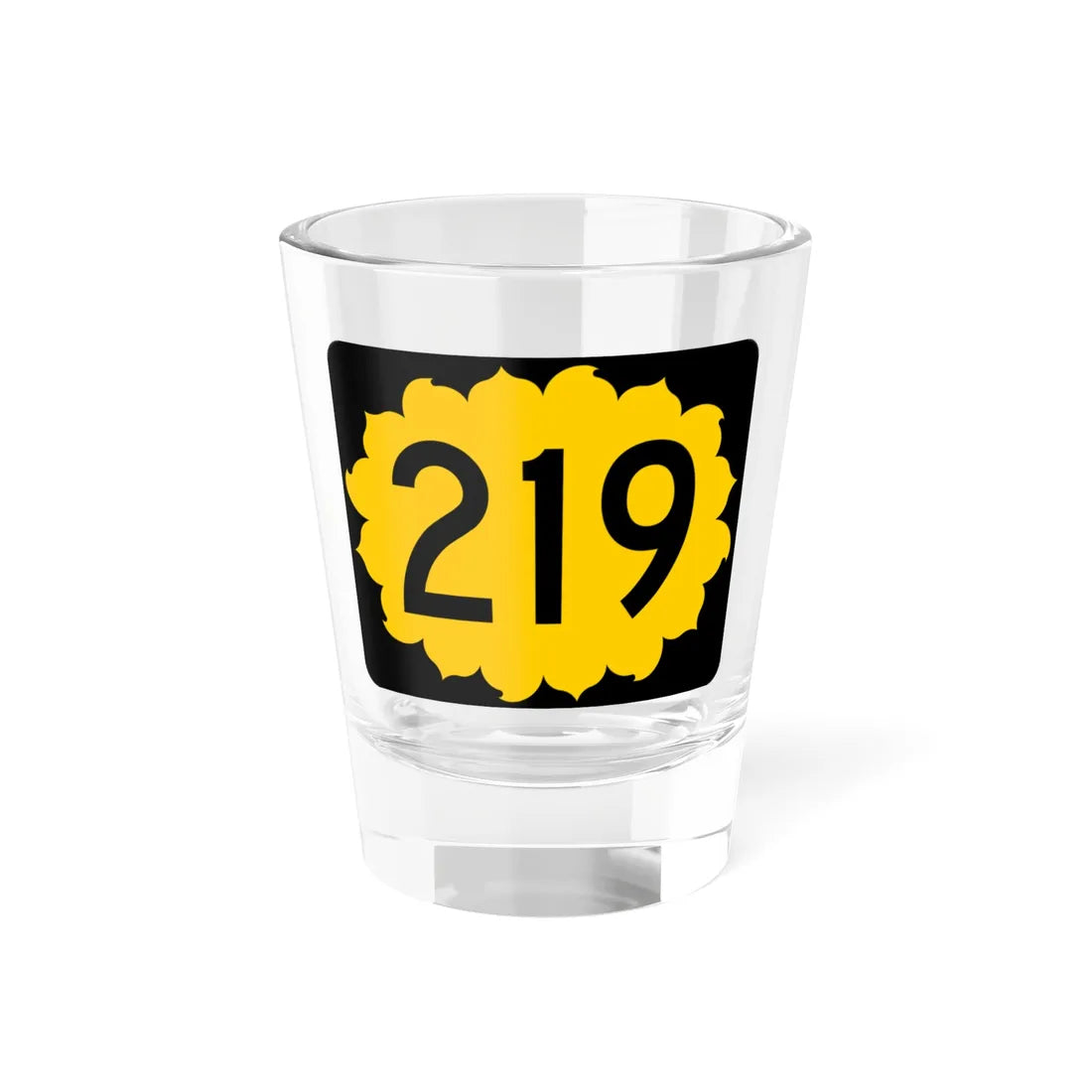 K-219 (Kansas) (Road Sign) Shot Glass 1.5oz 1.5oz - Go Mug Yourself