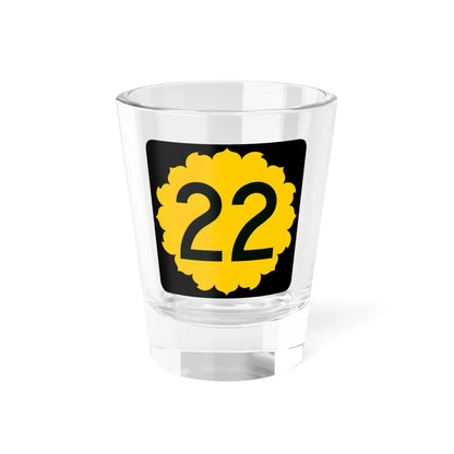 K-22 (Kansas) (Road Sign) Shot Glass 1.5oz 1.5oz - Go Mug Yourself