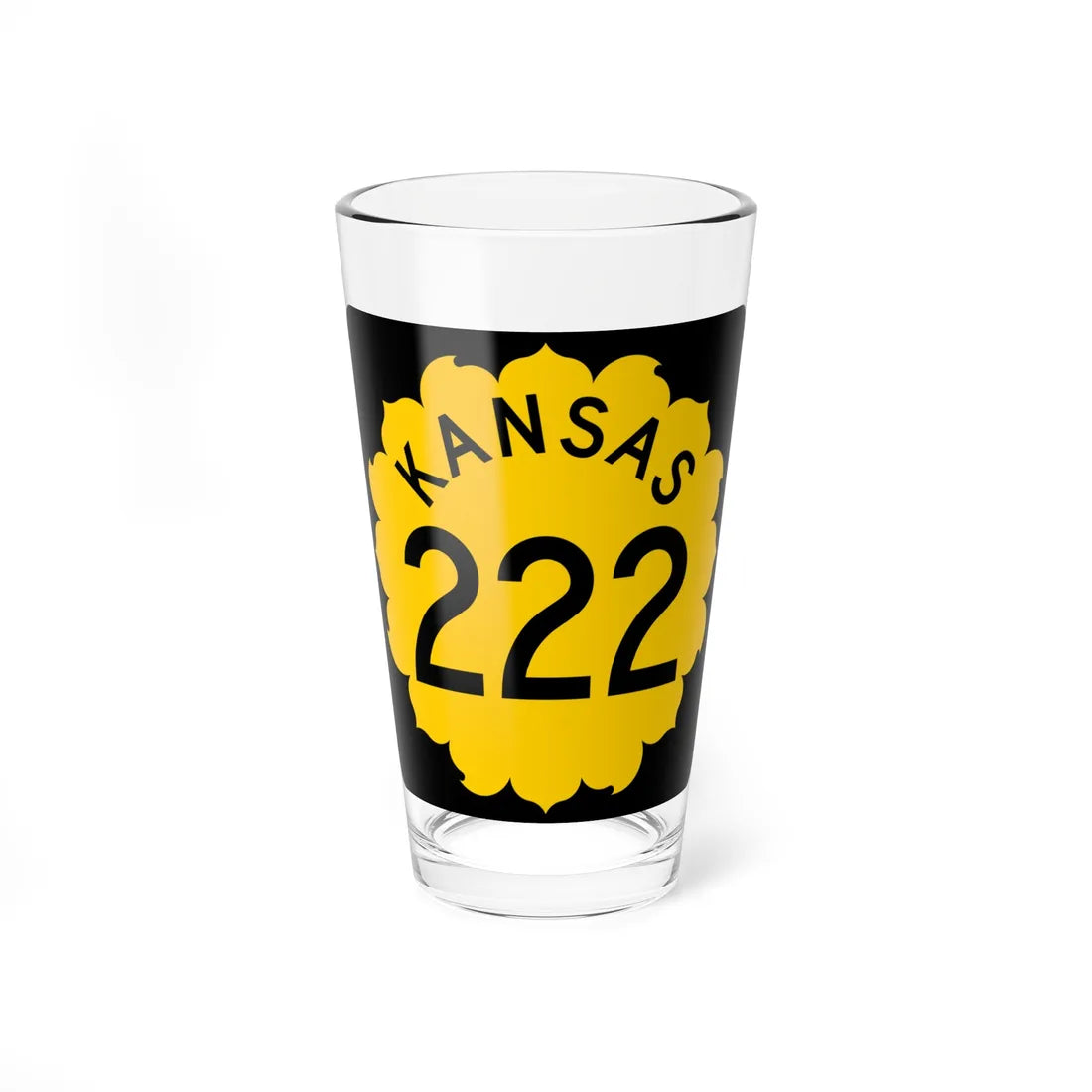 K-222 1962 (Kansas) (Road Sign) Pint Glss 16oz 16oz - Go Mug Yourself