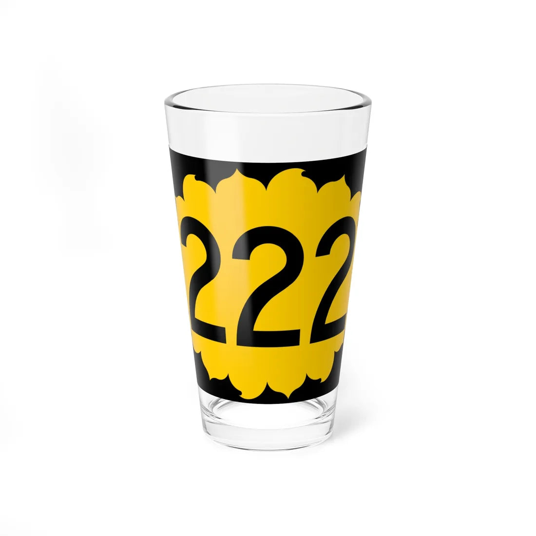 K-222 (Kansas) (Road Sign) Pint Glss 16oz 16oz - Go Mug Yourself