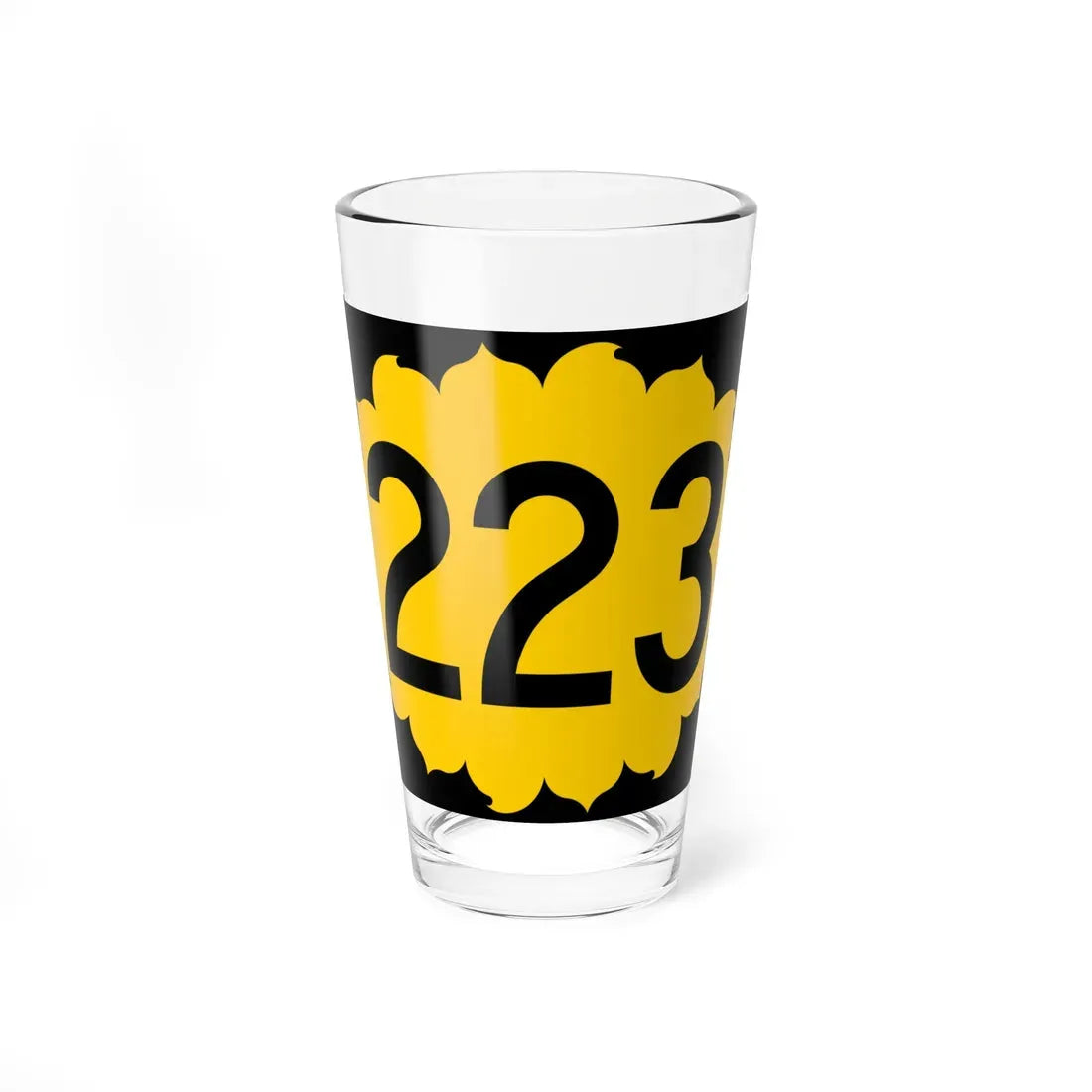 K-223 (Kansas) (Road Sign) Pint Glass 16oz 16oz - Go Mug Yourself