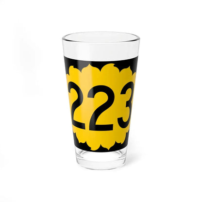 K-223 (Kansas) (Road Sign) Pint Glass 16oz 16oz - Go Mug Yourself