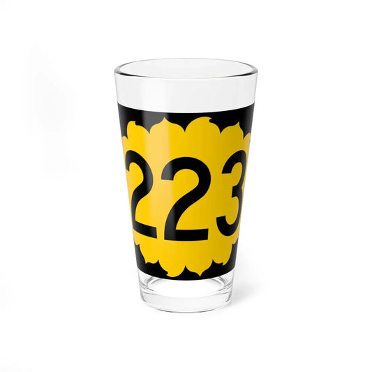 K-223 (Kansas) (Road Sign) Pint Glass 16oz 16oz - Go Mug Yourself
