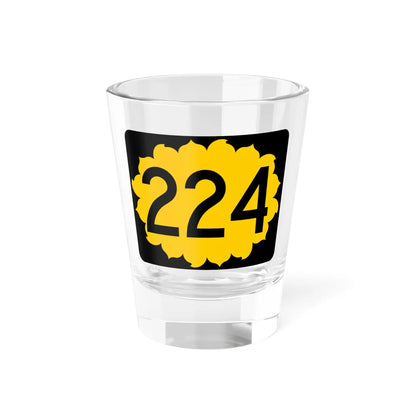 K-224 (Kansas) (Road Sign) Shot Glass 1.5oz 1.5oz - Go Mug Yourself