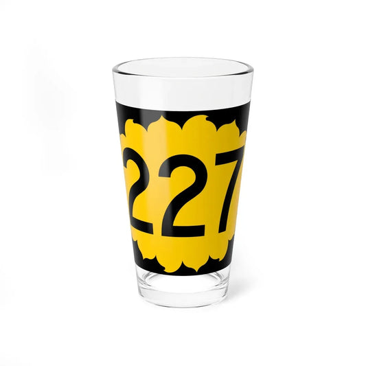 K-227 (Kansas) (Road Sign) Pint Glass 16oz 16oz - Go Mug Yourself