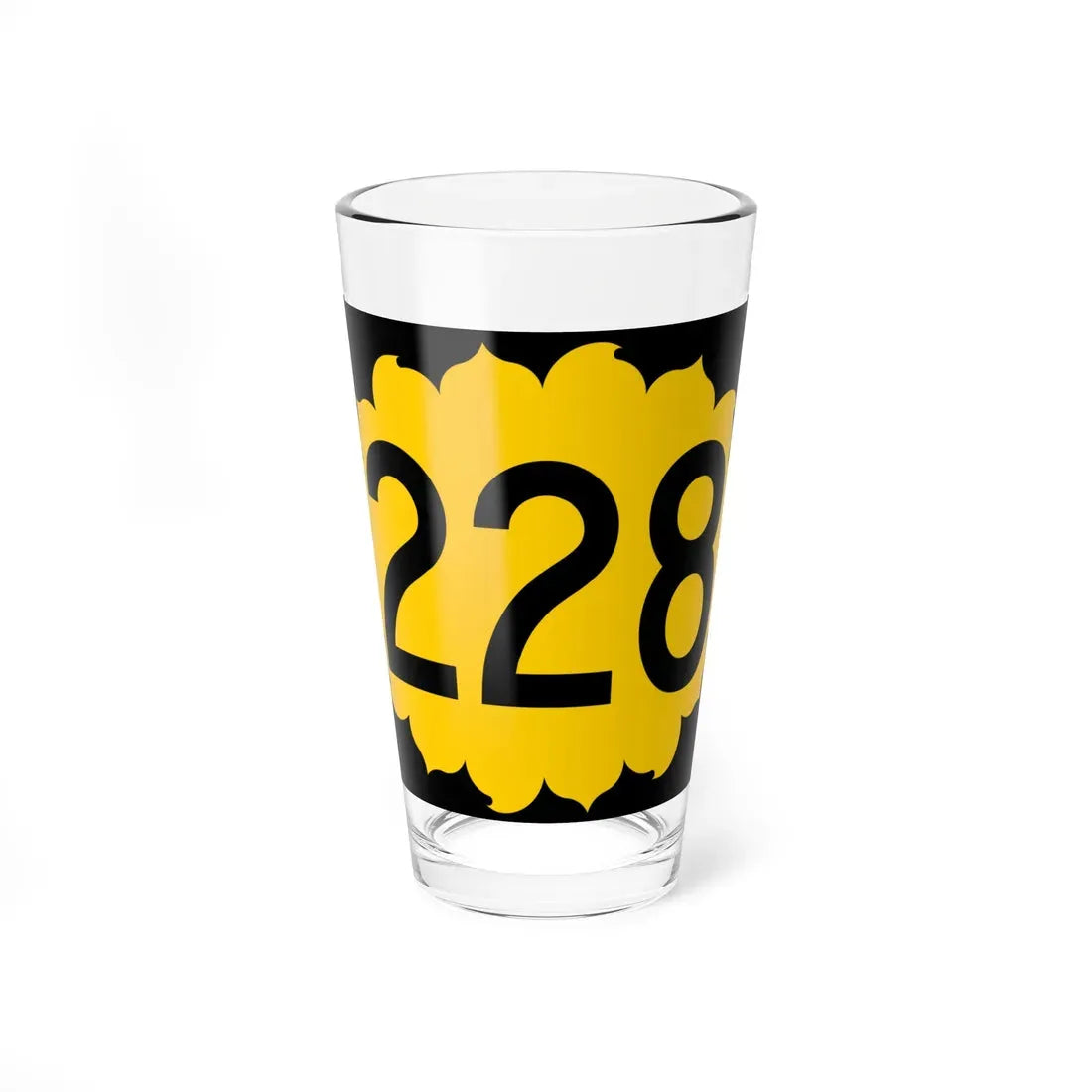 K-228 (Kansas) (Road Sign) Pint Glass 16oz 16oz - Go Mug Yourself
