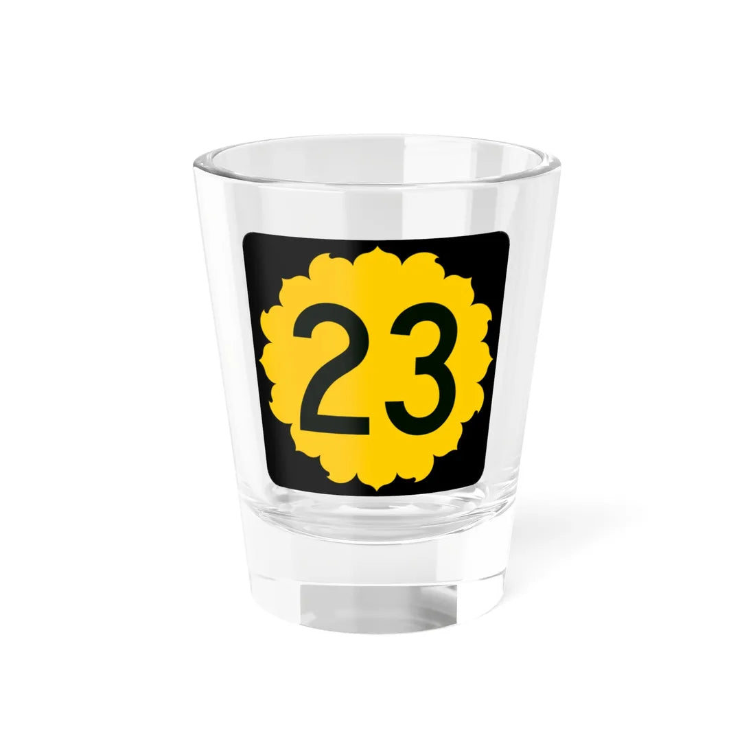 K-23 (Kansas) (Road Sign) Shot Glass 1.5oz 1.5oz - Go Mug Yourself