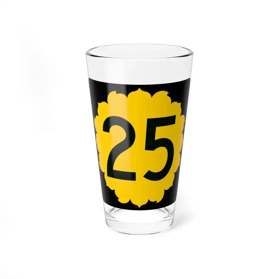 K-25 (Kansas) (Road Sign) Pint Glass 16oz 16oz - Go Mug Yourself
