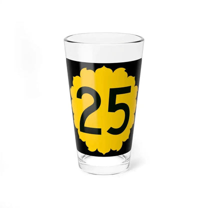 K-25 (Kansas) (Road Sign) Pint Glass 16oz 16oz - Go Mug Yourself