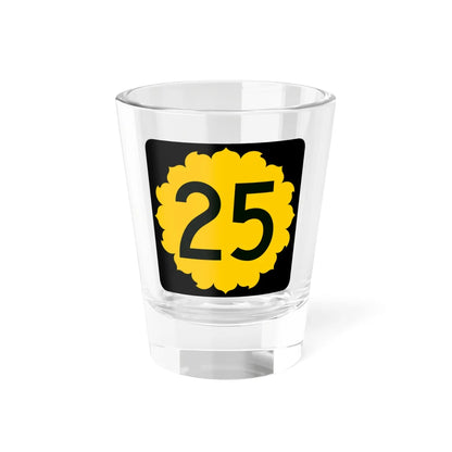 K-25 (Kansas) (Road Sign) Shot Glass 1.5oz 1.5oz - Go Mug Yourself
