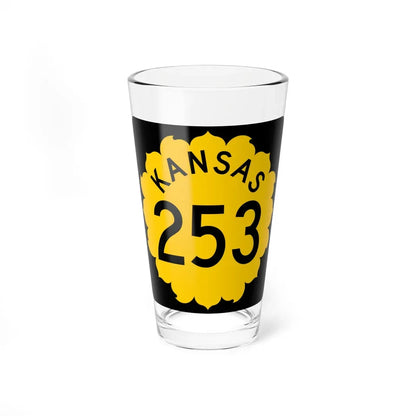 K-253 1962 (Kansas) (Road Sign) Pint Glass 16oz 16oz - Go Mug Yourself