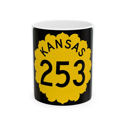 K-253 1962 (Kansas) (Road Sign) White Coffee Mug 11oz - Go Mug Yourself