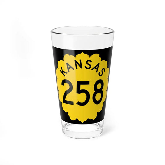 K-258 1962 (Kansas) (Road Sign) Pint Glass 16oz 16oz - Go Mug Yourself