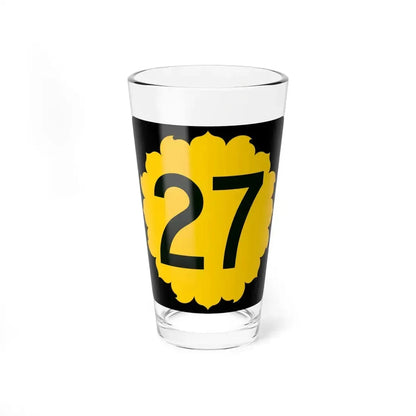K-27 (Kansas) (Road Sign) Pint Glass 16oz 16oz - Go Mug Yourself