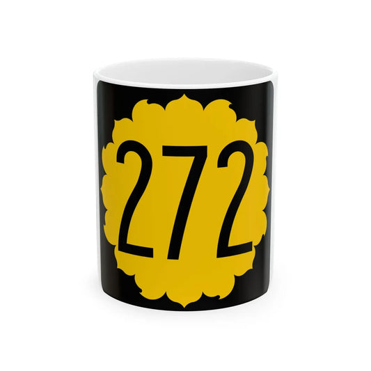 K-272 1968 (Kansas) (Road Sign) White Coffee Mug 11oz - Go Mug Yourself